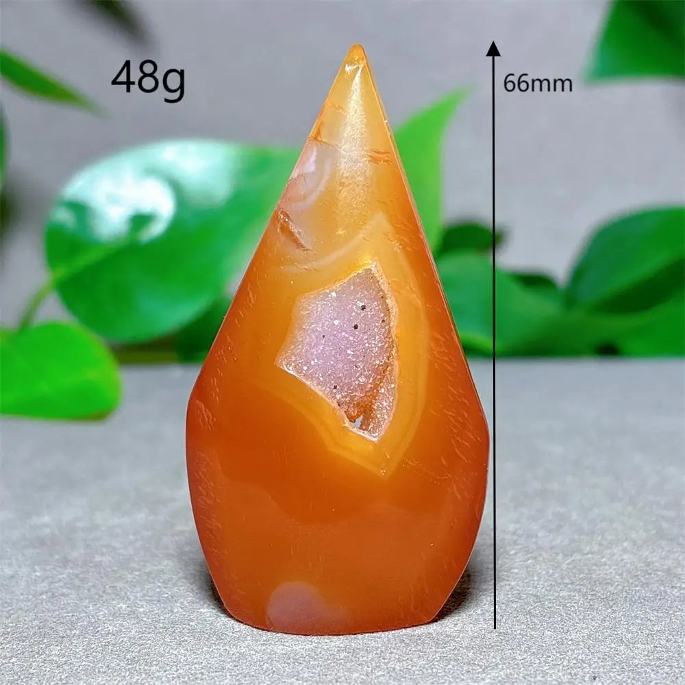 Carnelian Free Form Crystal Natural Stone Quartz